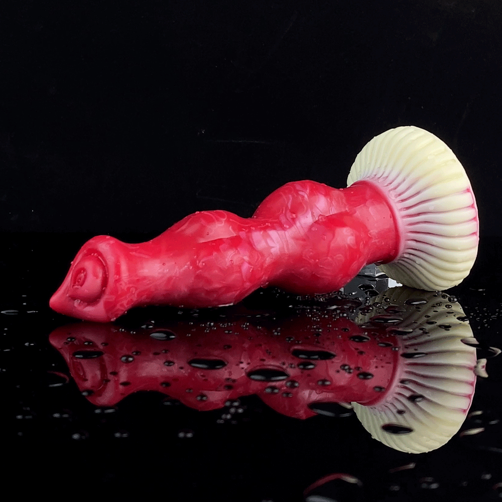 🐶Knotted Dog Vibrator – 7.87” Fantasy Dildo with Suction & Vibes - BeastGasm